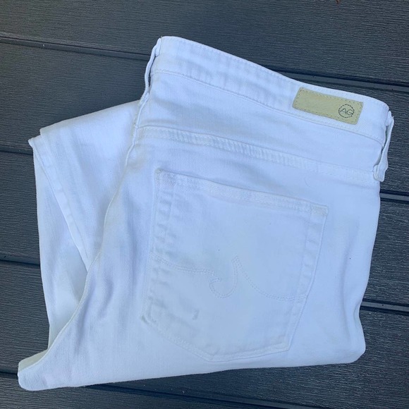 AG The Prima Cigarette Leg White Jeans Womens Ankle 29R $210 - Picture 3 of 12